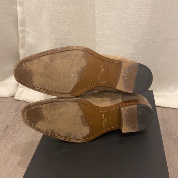 MENS YSL WYATT 30 Chelsea Boots tan/beige size 41 - Picture 6 of 10